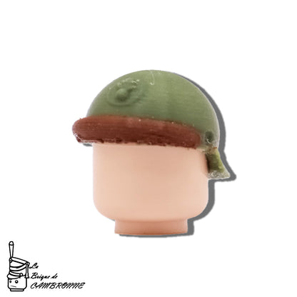 3D Printed French Kaki Tanker Helmet (La Brique de Cambronne)